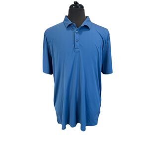 XXL Travis Mathew Mens Golf Polo Blue Performance Molson Coors Presidents Award